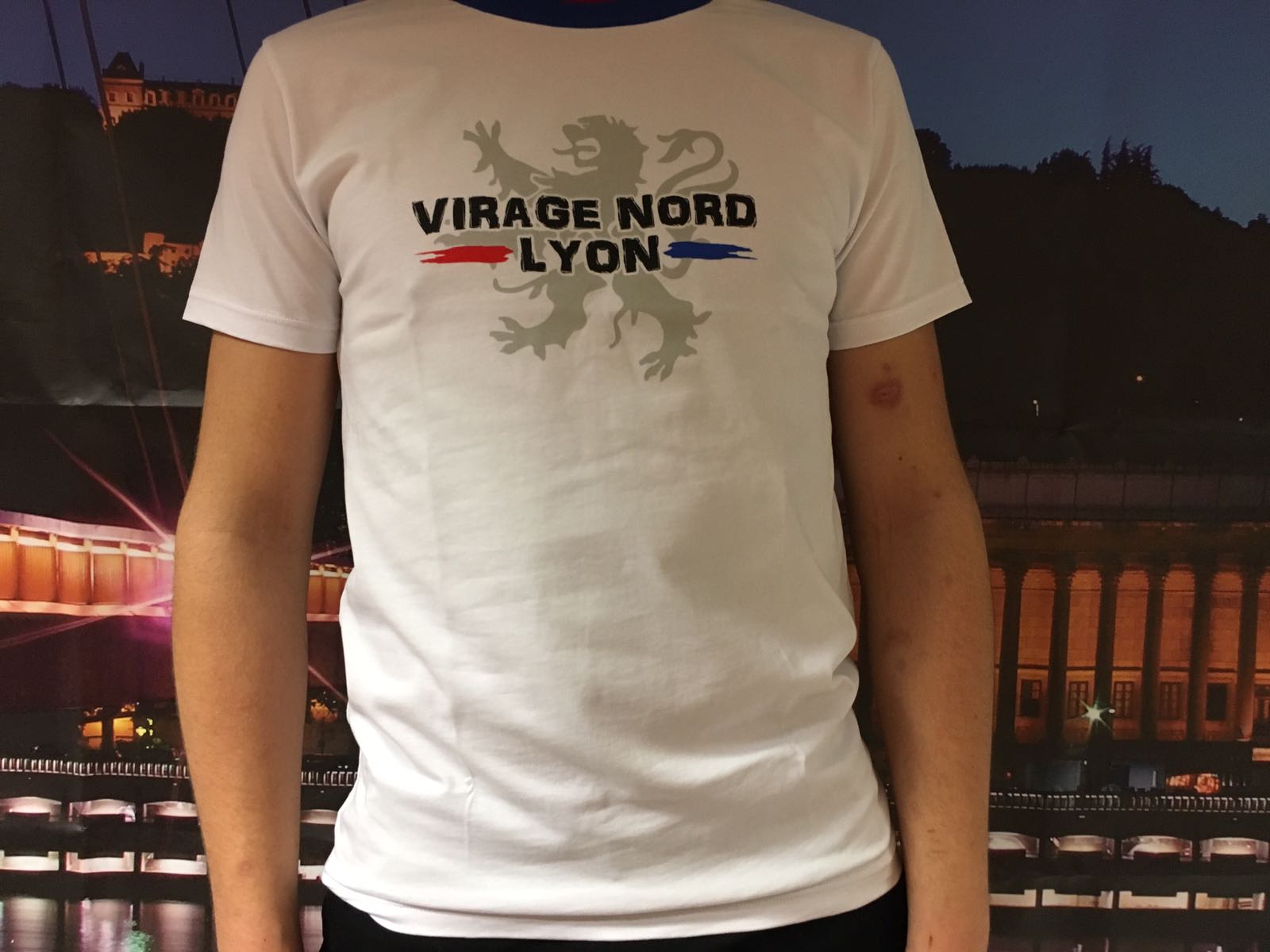Tee Shirt Virage Nord Lyon blanc